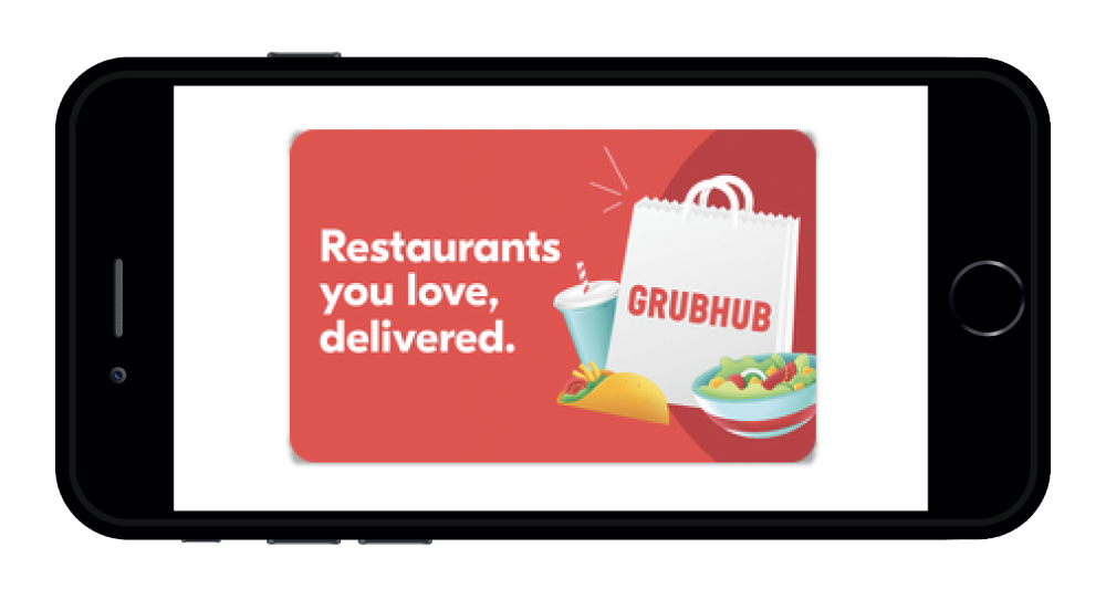 GrubHub Gift Card on smartphone