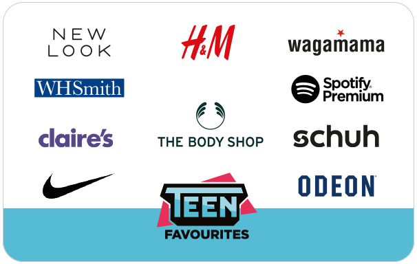 Teen Favourites Gift Card