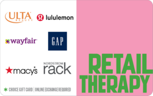 Retail therapy choice gift card