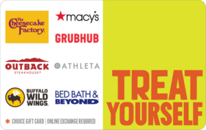 Treat yourself choice gift cards
