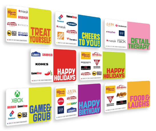 Select your gift cards by choice
