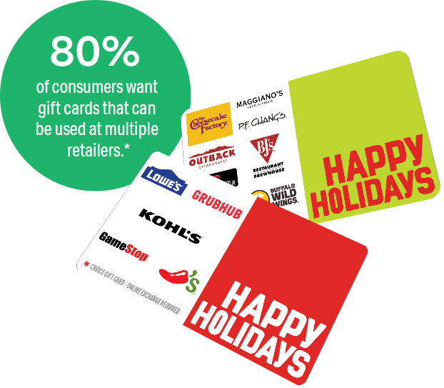 choice gift cards happy holidays