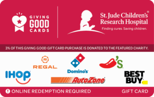 Giving good - st jude research hospital gift card
