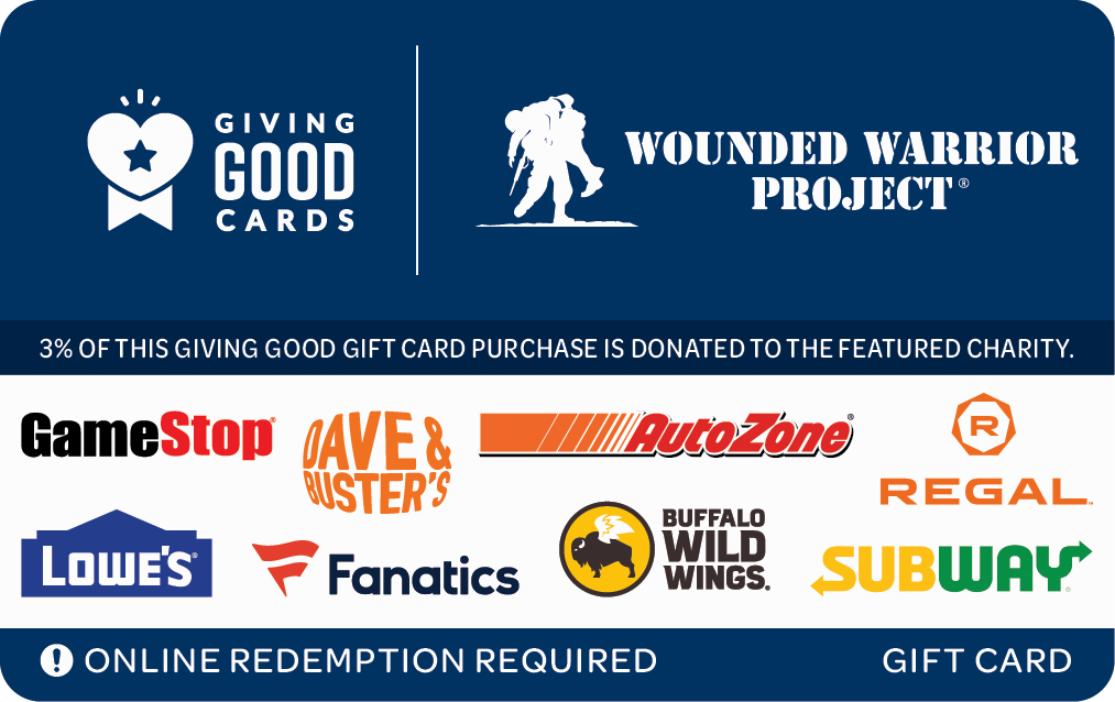 Giving Good – Wounded Warrior gift card